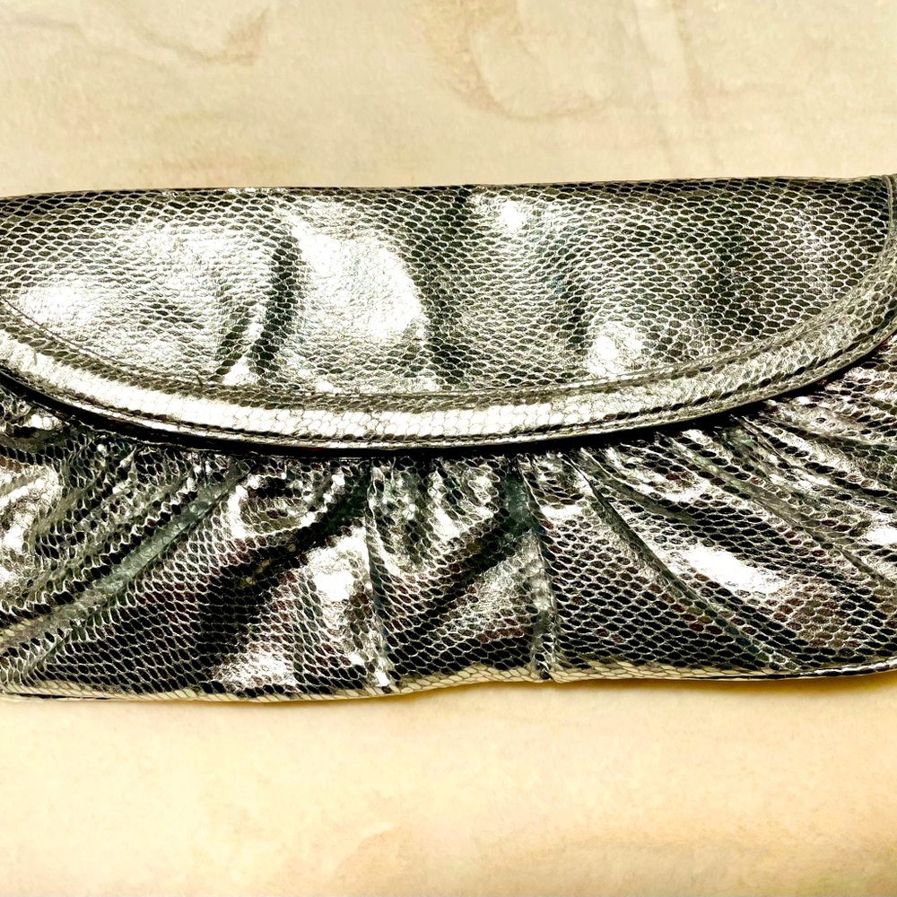 Super Cute Big Silver Clutch